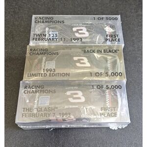1993 Racing Champions Dale Earnhardt #3‎ Back in Black, The Clash, & Twin 125